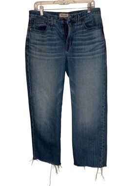 Madewell The Slouchy Boyjean Raw-hem Sz 28